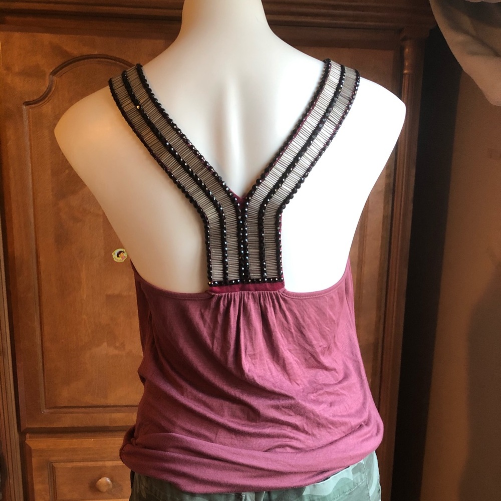 Charlotte Russe Embellished halter top - size L